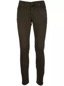 Джинсы с вышитым логотипом Jacob Cohn, коричневый