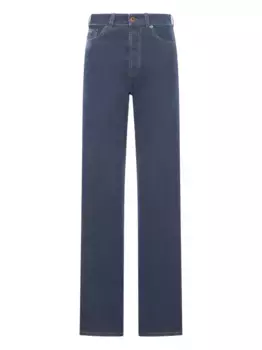 Джинсы с вышитым логотипом MIU MIU, синий