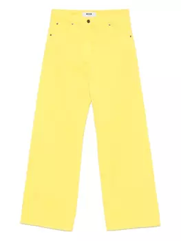Джинсы с вышитым логотипом MSGM, желтый