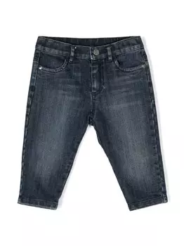 Джинсы с вышитым логотипом Roberto Cavalli Junior, синий