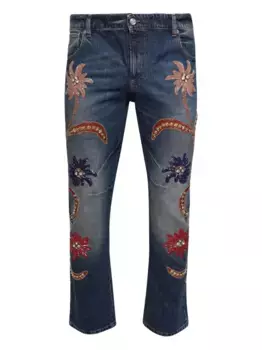 Джинсы с вышивкой BLUEMARBLE, синий