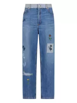 Джинсы с вышивкой Marni, синий