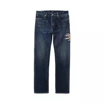 Джинсы с вышивкой Undercover, цвет Индиго