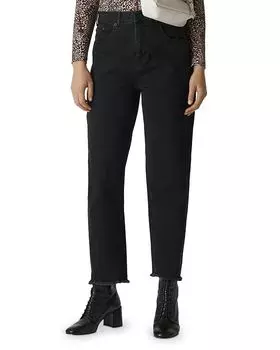 Джинсы с высокой посадкой и бочкообразными штанинами, черные Whistles, черный