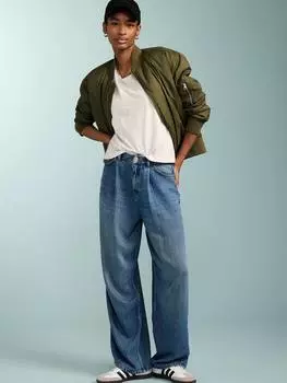 Джинсы с высокой посадкой и широкими штанинами Baukjen, цвет Mid Indigo Wash