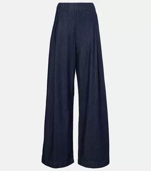 Джинсы с высокой посадкой и широкими штанинами Dries Van Noten, Indigo
