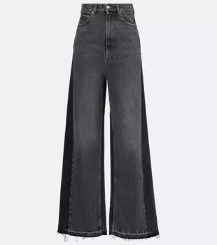 Джинсы с высокой посадкой и широкими штанинами Stella McCartney, Two Tonal Black