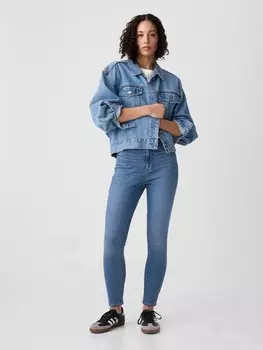 Джинсы с высокой посадкой, любимые джеггинсы Gap, синий