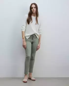 Джинсы с высокой посадкой Sfera, зеленый