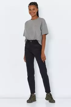 Джинсы с высокой талией и прямыми штанинами Noisy May, черный