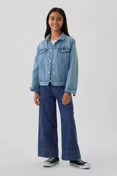 Джинсы с высокой талией и широкими штанинами Gap, синий