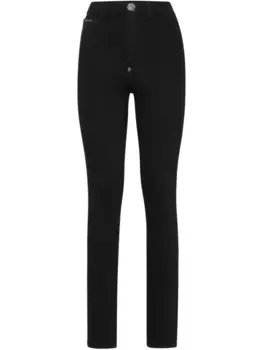 Джинсы с высокой талией Philipp Plein, черный