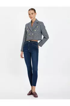 Джинсы с высокой талией Slim Leg Slim Cut - Carmen Jean Koton, синий