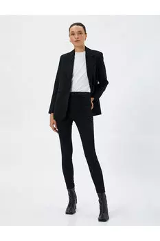 Джинсы с высокой талией Slim Leg Slim Cut - Carmen Jean Koton, черный
