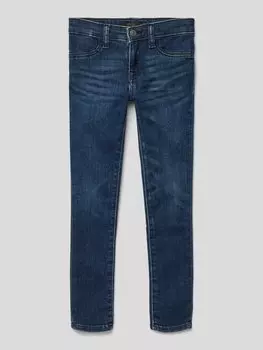 Джинсы с задними карманами модель 'AUBRIE' Polo Ralph Lauren Kids, синий