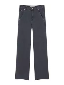 Джинсы с загрузочным кроем Pull&Bear, темно-синий