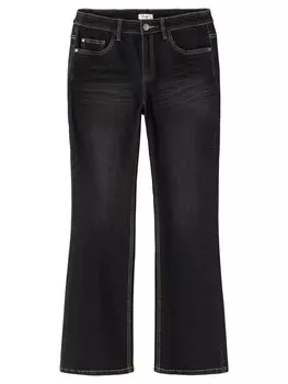 Джинсы с загрузочным кроем Sheego, черный