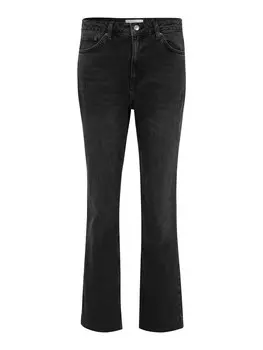 Джинсы с загрузочным кроем Topshop Tall, черный