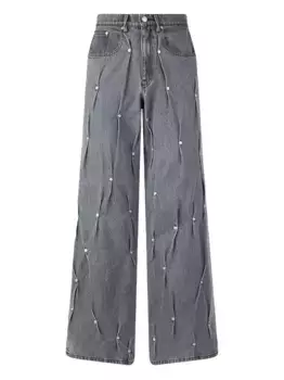 Джинсы с заклепками KUSIKOHC, серый