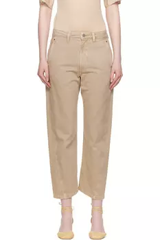 Джинсы с закрученным кроем Lemaire, бежевый
