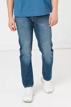 Джинсы с заниженной талией и потертым эффектом United Colors Of Benetton, синий