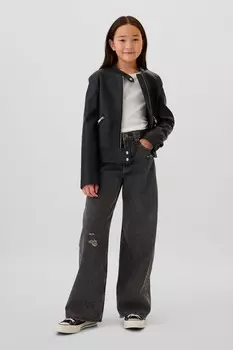 Джинсы с заниженной талией, широкие Gap, черный