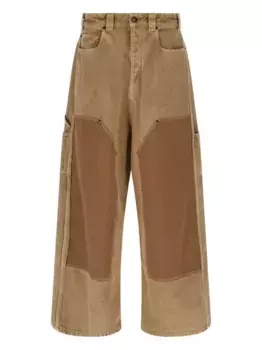 Джинсы с заплатками BALENCIAGA, коричневый