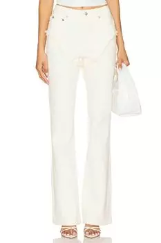 Джинсы с затертым эффектом и расширенными книзу Ser.O.Ya, eggshell