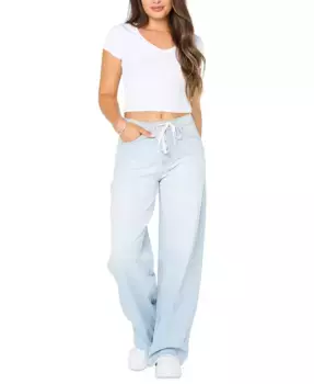 Джинсы с завязкой на талии и широкими штанинами Juniors Celebrity Pink, синий