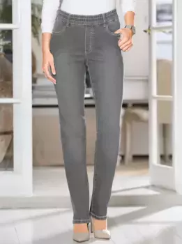 Джинсы с завышенной талией Classic Basics (1 шт.), серый