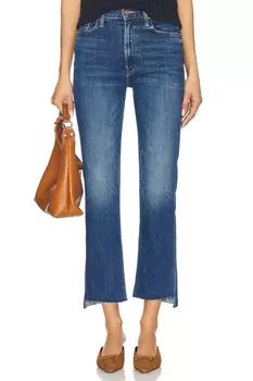 Джинсы с завышенной талией и асимметричным краем на щиколотке Mother, over the top