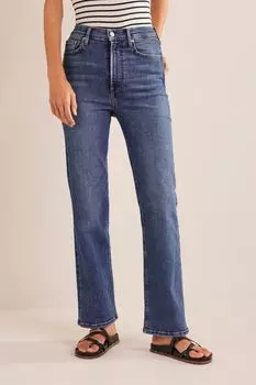 Джинсы с завышенной талией и прямыми штанинами Boden, синий