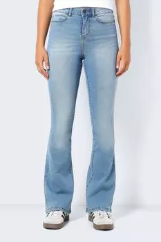 Джинсы с завышенной талией и расклешенными штанинами Noisy May, синий