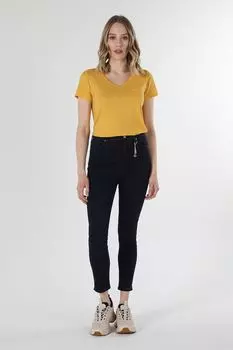 Джинсы с завышенной талией выше щиколотки Colin'S, синий