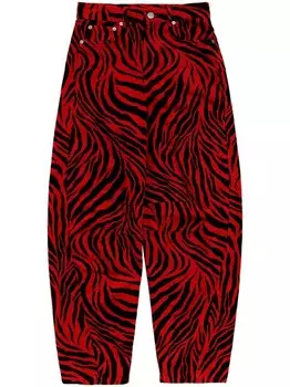 Джинсы с зебровым принтом Bimba y Lola, красный