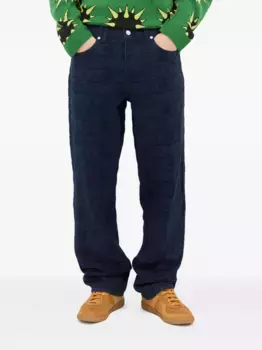 Джинсы с жаккардовым логотипом Awake NY, синий