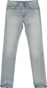 Джинсы Saint Laurent Faded Effect Straight Jeans 'Light Blue', синий