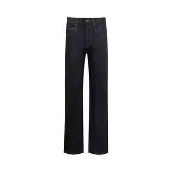 Джинсы Saint Laurent MId Straight Baggy Jeans Indigo Raw, синий