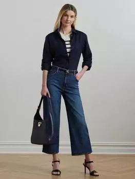Джинсы saira с высокой посадкой и широкими штанинами Ralph Lauren, синий