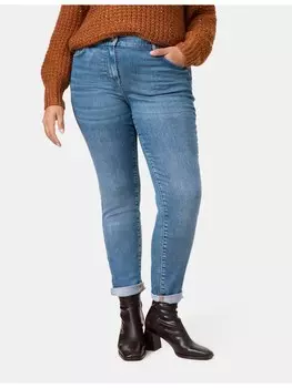 Джинсы SAMOON Hose verkrzt, цвет bleached blue denim