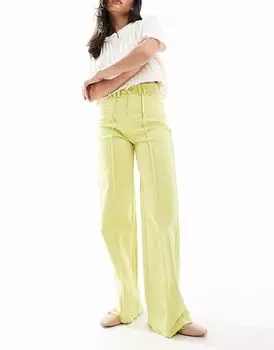 Джинсы Scalpers Front Color в цвете лайм-зеленый