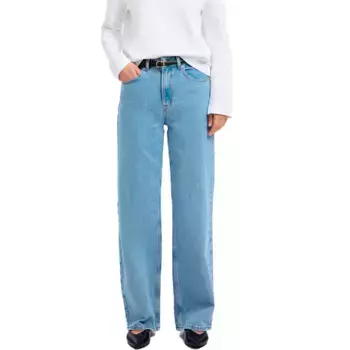 Джинсы Selected Alice Wide Leg Long Lig high waist, синий