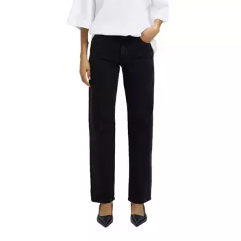 Джинсы Selected Bea Kori Wide Leg high waist, черный