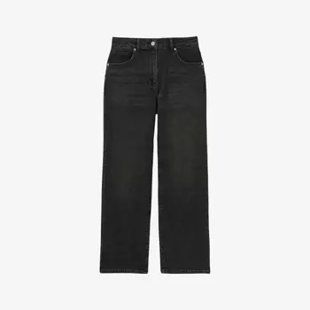 Джинсы Selin прямого кроя средней посадки из эластичного денима Reiss, черный