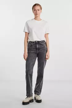Джинсы - Серые - Прямые PIECES, серый
