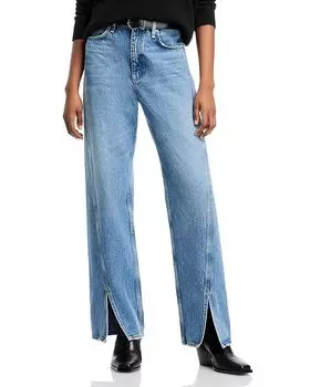 Джинсы Shea High Rise Straight с высокой посадкой в цвете Astoria rag & bone, синий