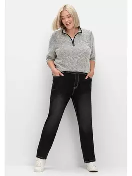 Джинсы sheego Gerade, цвет black denim