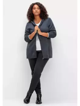 Джинсы Sheego стрейч "большие размеры", с пристегивающимся поясом, с начесом на внутренней стороне, черный