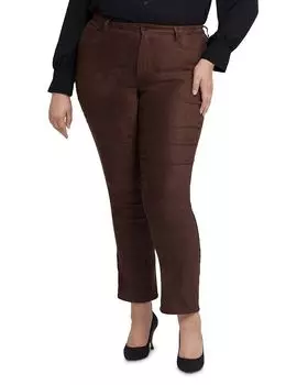 Джинсы Sheri High Rise Slim в цвете Dark Chocolate NYDJ Plus, коричневый