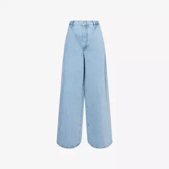 Джинсы широкие драпированные Frame, синий